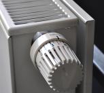 Radiator with a thermostat.