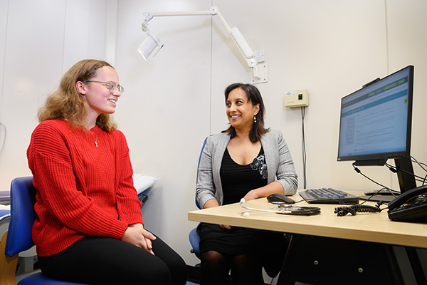 Mary Catchpole (left) with Dr Anita Chandra.