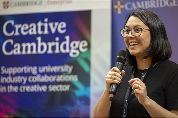 Creative Cambridge supports university and industry collaborations in the creative sector. Pictured: Dr Emma Salgård Cunha, Cambridge Enterprise.
