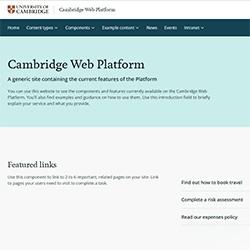 Cambridge Web Platform website.