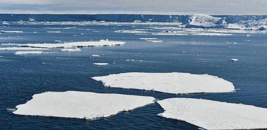 Ice shelves in the Bellinghausen Sea, Antarctica