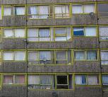 London housing estate - close of up windows