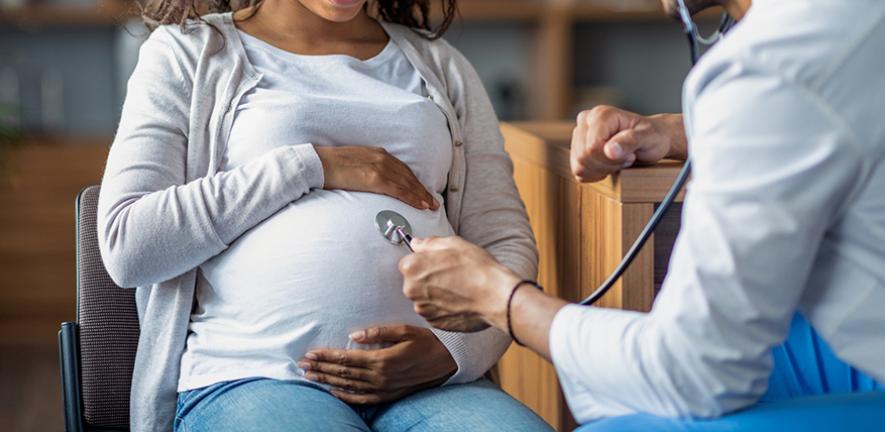 Pregnant black woman