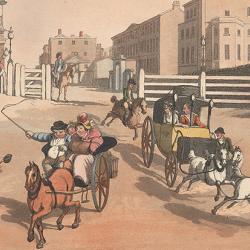 Thomas Rowlandson, Entrance of Oxford Street or Tyburn Turnpike (1809). Image: Yale Center for British Art, Paul Mellon Collection, B1977.14.21238