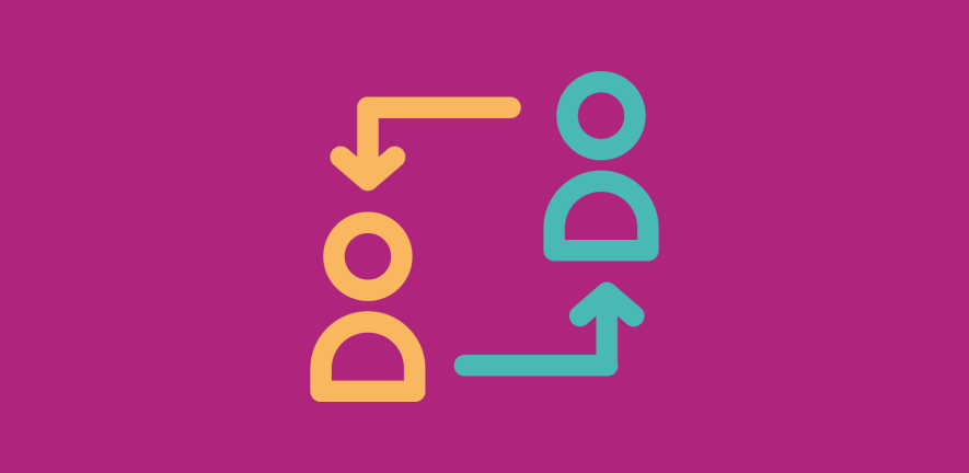 Two figures, each connected to the other by arrows.